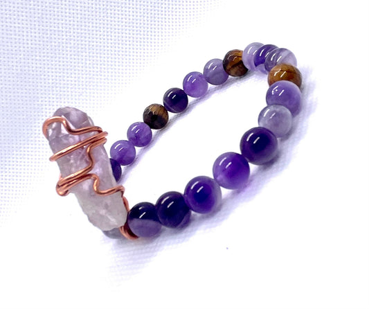 Amethyst-Copper Bracelet - Organicmansion.com