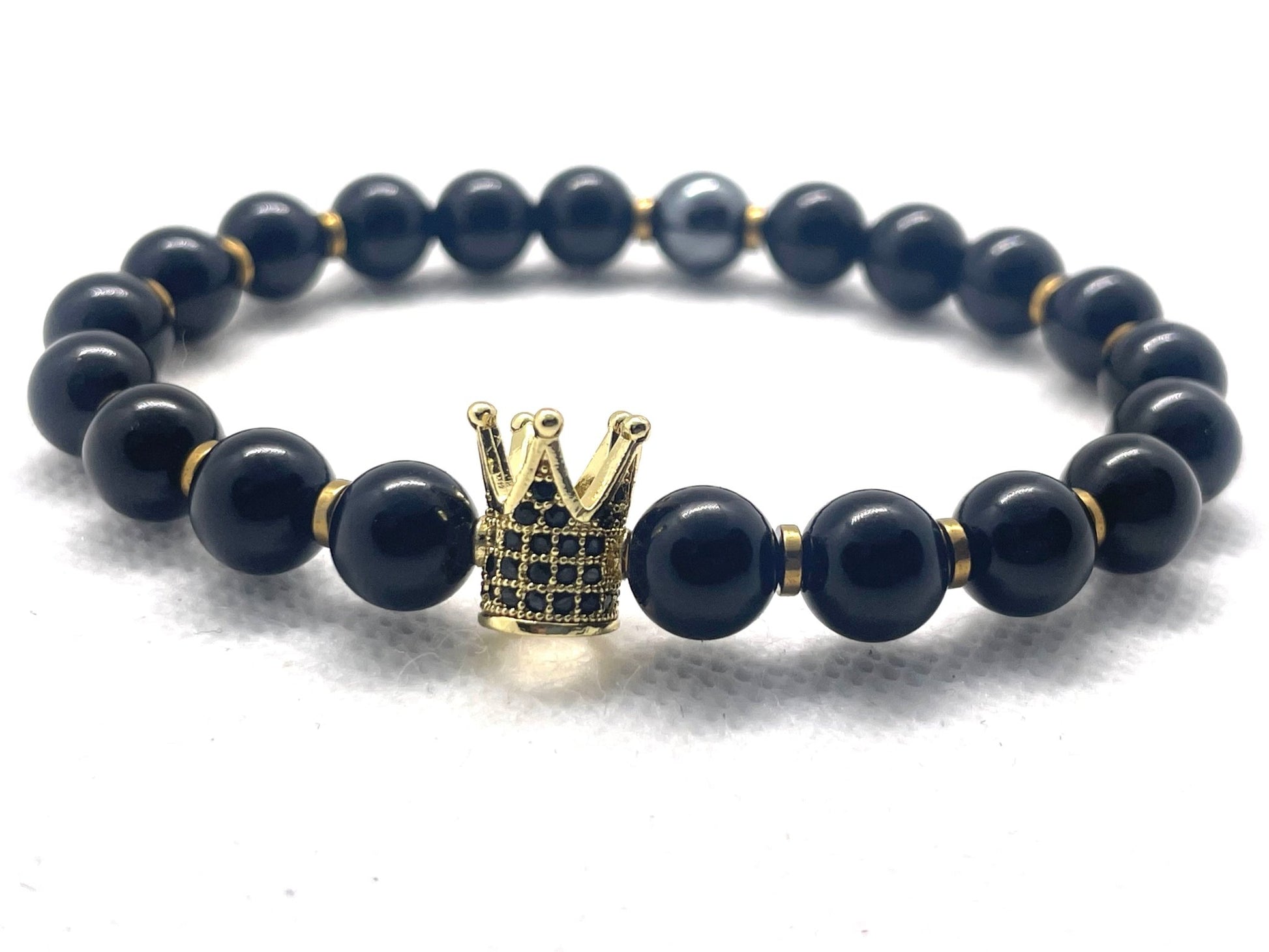 Black Majesty: Onyx Brilliance Bracelet" - Organicmansion.com