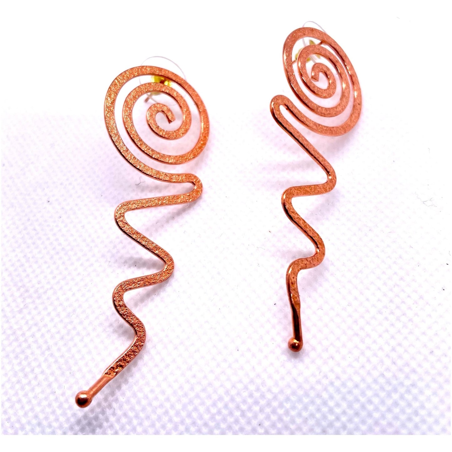 Copper Swirl Earrings - Organicmansion.com